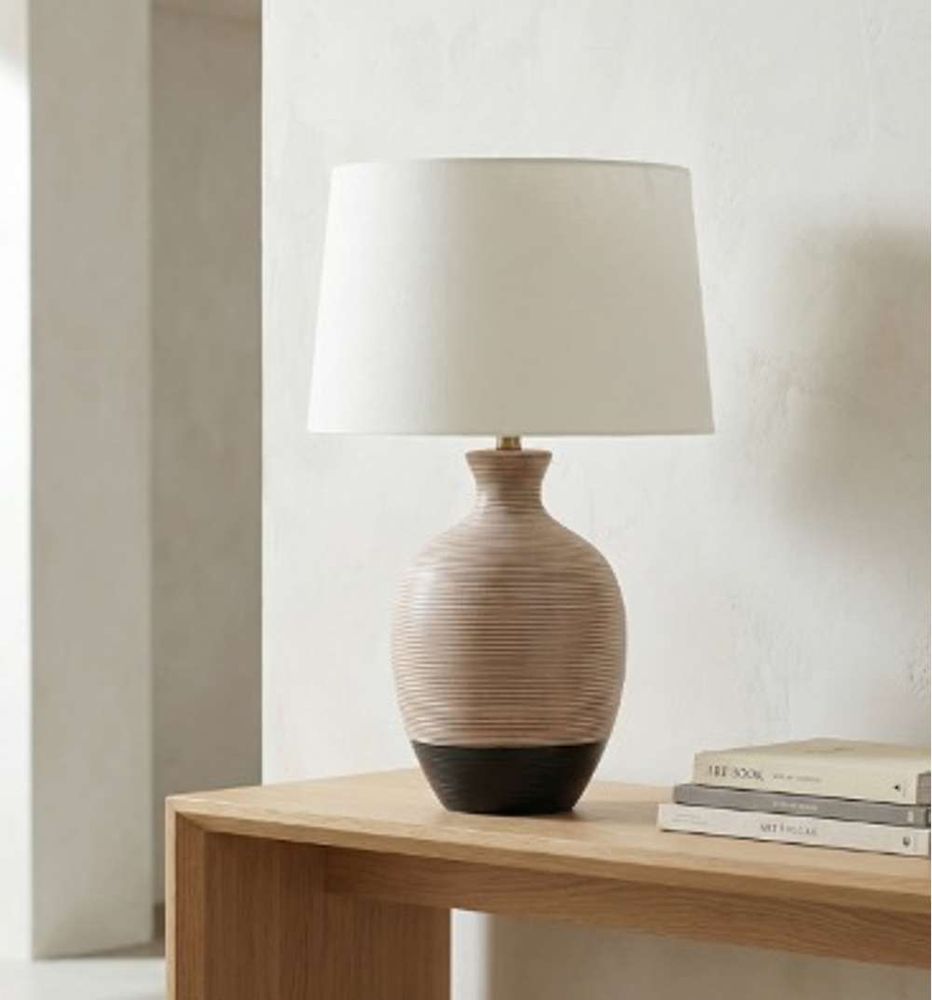 Bassett Mirror - Finnian 28" Cream Ceramic Table Lamp - L4799T view 5