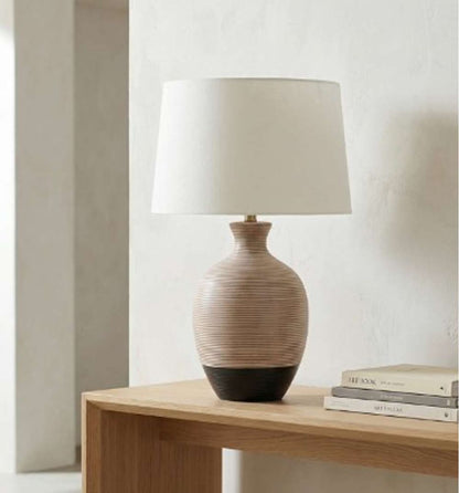 Bassett Mirror - Finnian 28" Cream Ceramic Table Lamp - L4799T view 5