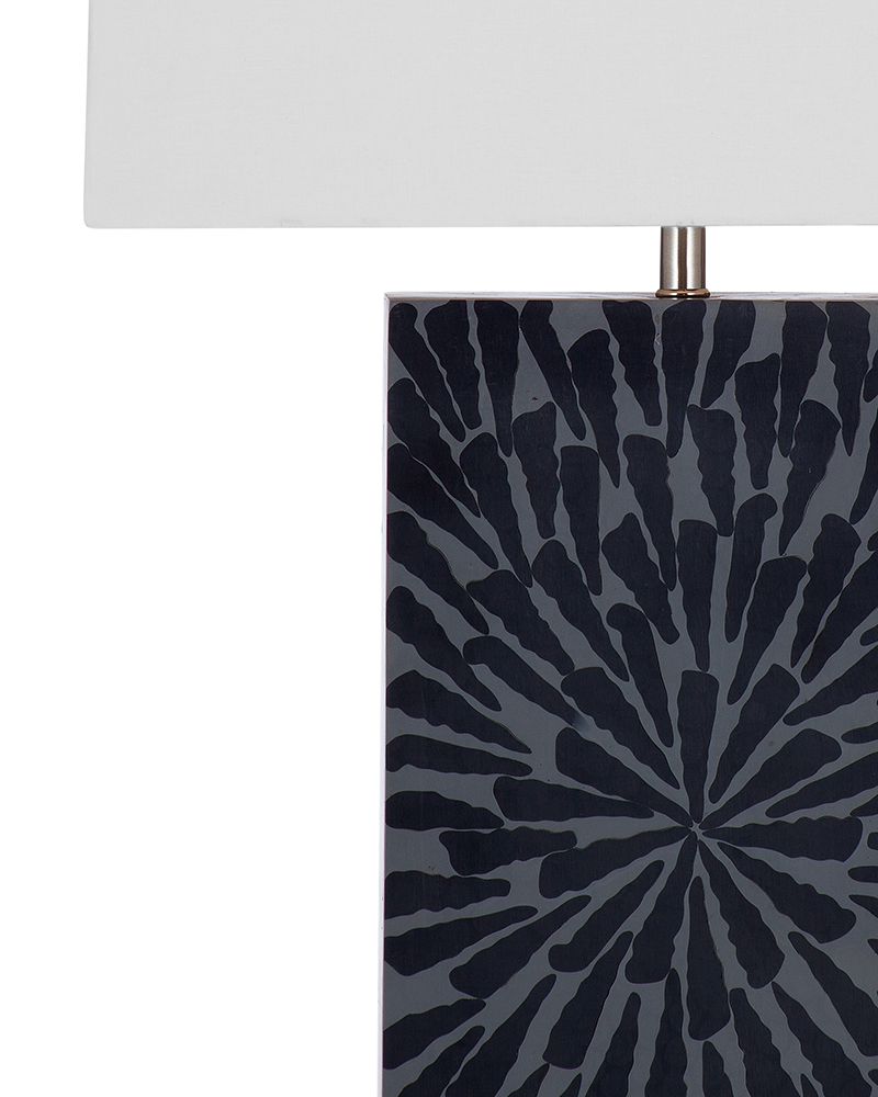 Bassett Mirror - Fleur 25" Gray Resin Table Lamp - L4441T view 2