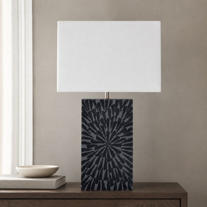 Bassett Mirror - Fleur 25" Gray Resin Table Lamp - L4441T view 3