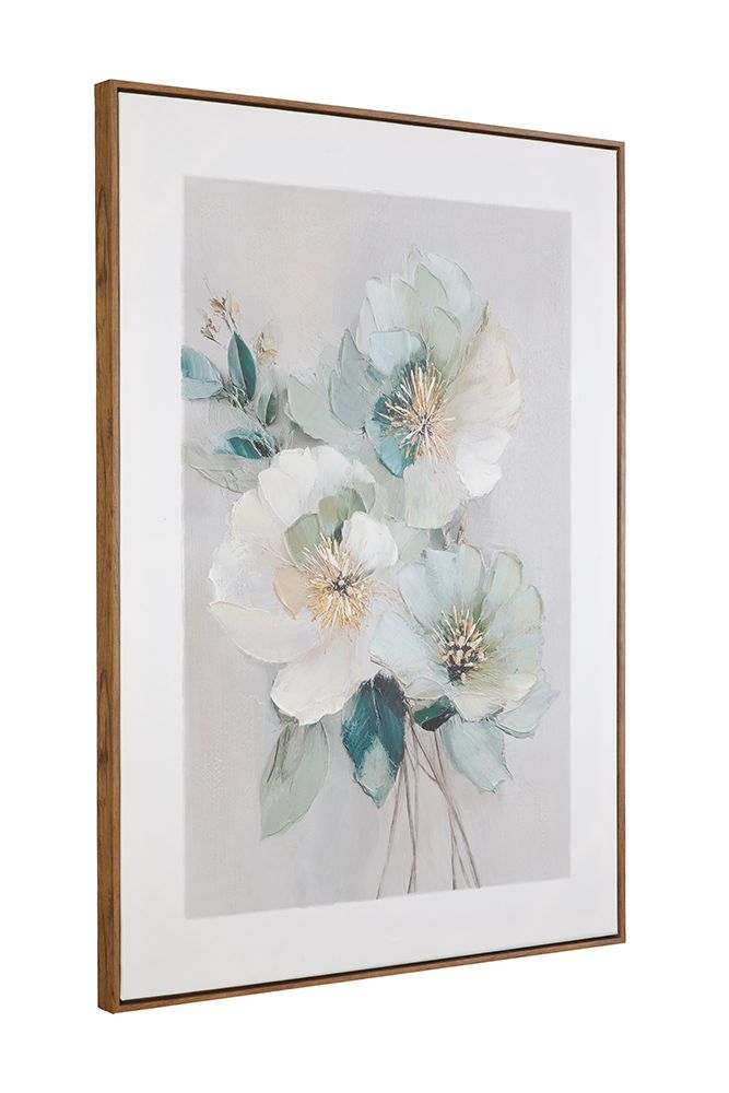 Bassett Mirror - Floral Harmony I Green Floral Framed Canvas - 7301-122 view 2