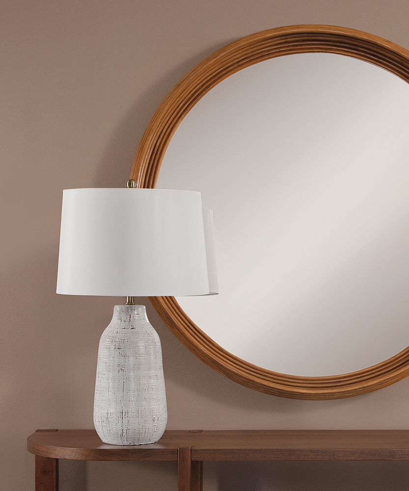 Bassett Mirror - Forcythia 31" White Ceramic Table Lamp - L4578T view 5