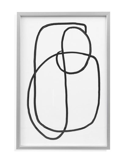 Bassett Mirror - Form Study IV Framed Print in Silver Frame - 9902-008E view 1