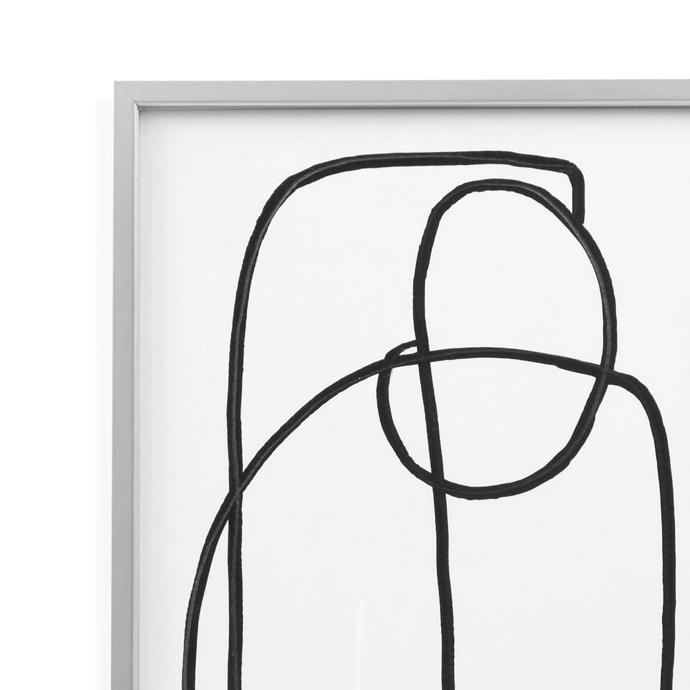 Bassett Mirror - Form Study IV Framed Print in Silver Frame - 9902-008E view 2