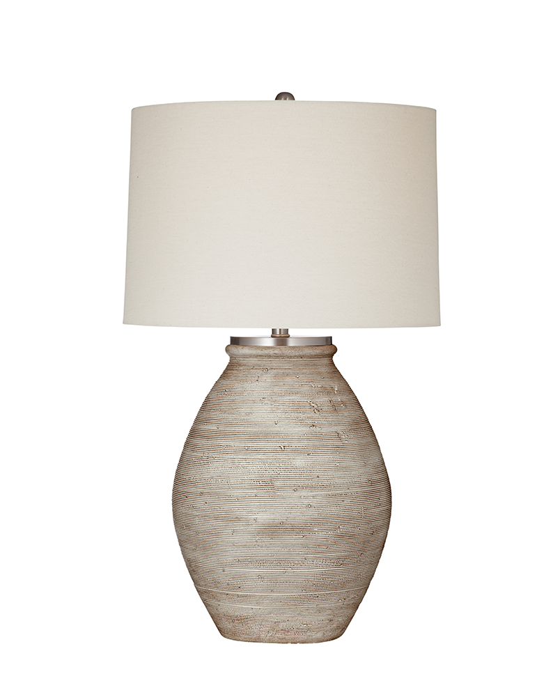 Bassett Mirror - Fraser 31" Cream Concrete Table Lamp - L4634T view 1