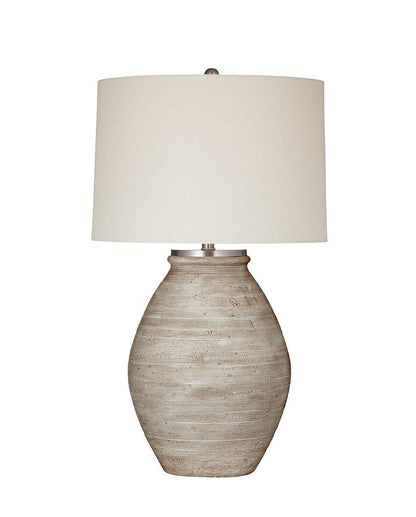 Bassett Mirror - Fraser 31" Cream Concrete Table Lamp - L4634T view 1