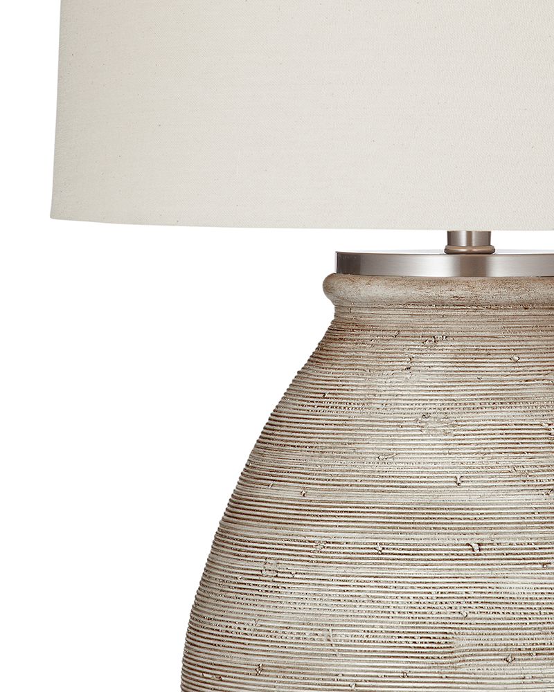 Bassett Mirror - Fraser 31" Cream Concrete Table Lamp - L4634T view 2