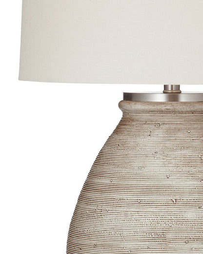 Bassett Mirror - Fraser 31" Cream Concrete Table Lamp - L4634T view 2