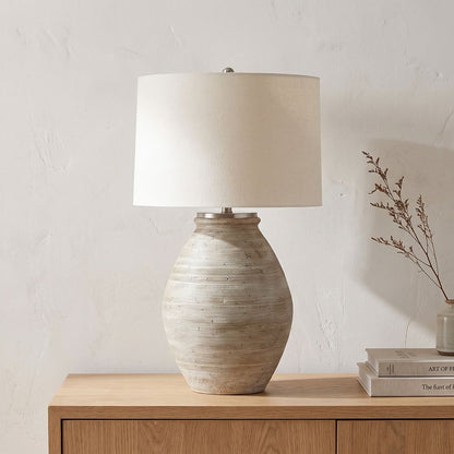 Bassett Mirror - Fraser 31" Cream Concrete Table Lamp - L4634T view 4