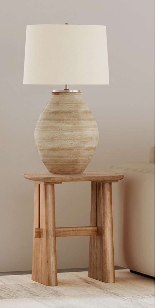 Bassett Mirror - Fraser 31" Cream Concrete Table Lamp - L4634T view 5
