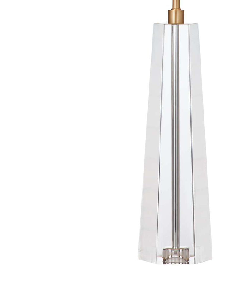 Bassett Mirror - Frome 26" Brass Crystal Table Lamp - L4619T view 3