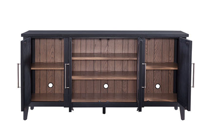 Bassett Mirror - Fynn 68" Black Oak Four-Door Storage Cabinet - 3310-DR-576 view 3