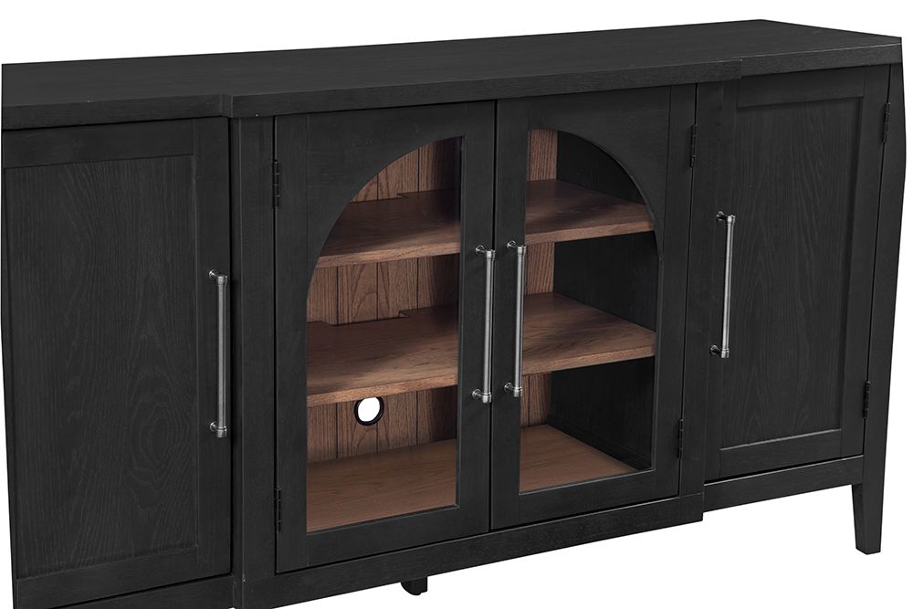 Bassett Mirror - Fynn 68" Black Oak Four-Door Storage Cabinet - 3310-DR-576 view 5