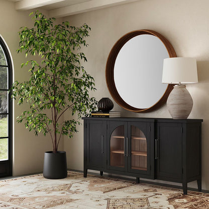 Bassett Mirror - Fynn 68" Black Oak Four-Door Storage Cabinet - 3310-DR-576 view 9
