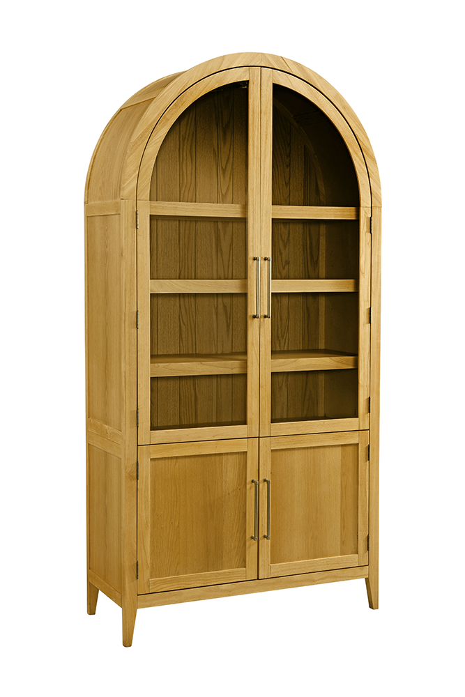 Bassett Mirror - Fynn 89" Blonde Oak Display Cabinet - 3312-LR-500 view 1