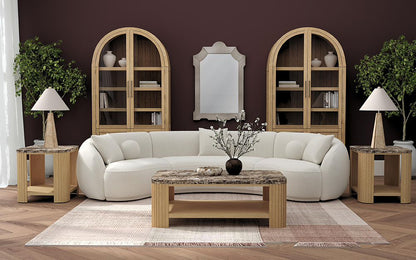 Bassett Mirror - Fynn 89" Blonde Oak Display Cabinet - 3312-LR-500 view 9