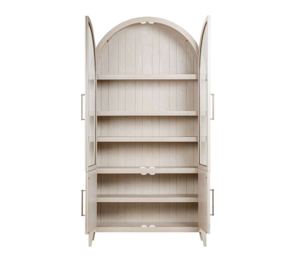 Bassett Mirror - Fynn 89" Cerused Gray Oak Display Cabinet - 3311-LR-500 view 3