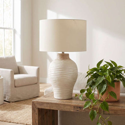 Bassett Mirror - Gala 31" Cream Ceramic Table Lamp - L4727T view 6
