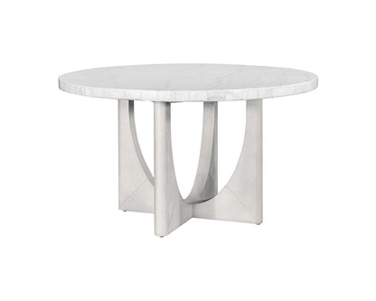 Bassett Mirror - Gavin 54" White Marble Round Dining Table - 1250-DR-700 view 1