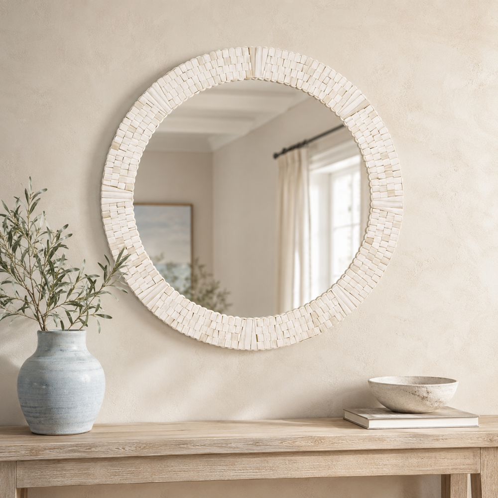 Bassett Mirror - Getty 30" Natural Round Wall Mirror - M5273 view 5