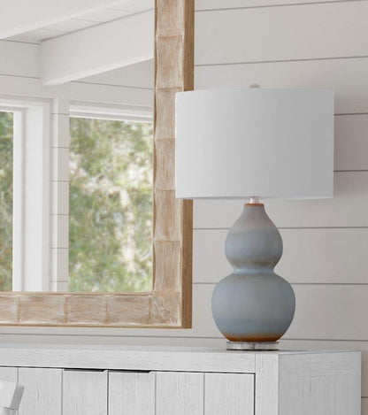 Bassett Mirror - Glencoe 28" Gray Ceramic Table Lamp - L4478T view 5
