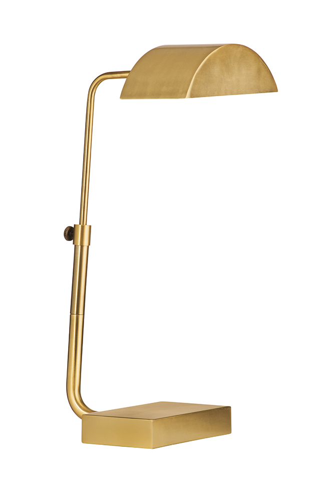 Bassett Mirror - Golden Desk Lamp 16" Brass Metal Table Lamp - L4463T view 1