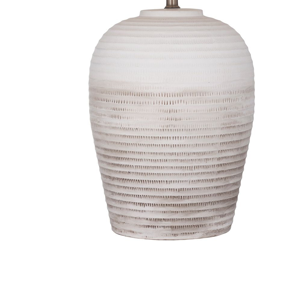 Bassett Mirror - Goshen 35" White Ceramic Table Lamp - L4576T view 3