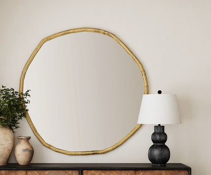 Bassett Mirror - Grant 52" Brass Round Wall Mirror - M5087 view 5