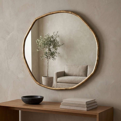 Bassett Mirror - Grant 52" Brass Round Wall Mirror - M5087 view 6