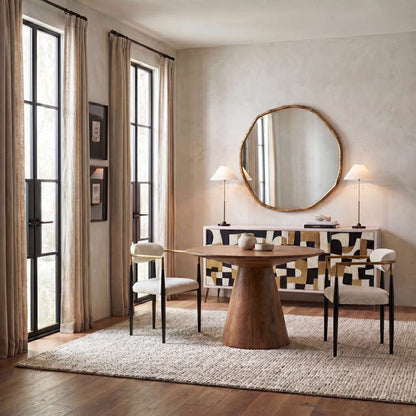 Bassett Mirror - Grant 52" Brass Round Wall Mirror - M5087 view 8