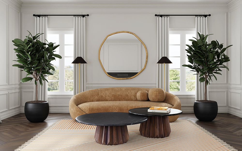 Bassett Mirror - Grant 52" Brass Round Wall Mirror - M5087 view 9