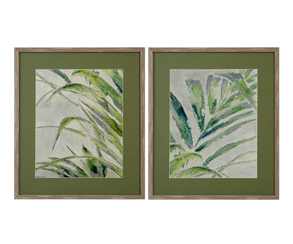 Bassett Mirror - Green Palm Framed Print (Set of 2) - 9902-291-000 view 1