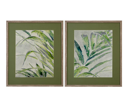 Bassett Mirror - Green Palm Framed Print (Set of 2) - 9902-291-000 view 1