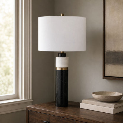 Bassett Mirror - Gregory 28" Black Marble Table Lamp - L4601T view 5