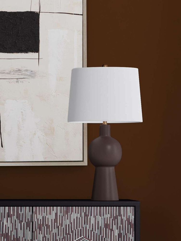 Bassett Mirror - Groton 29" Brown Ceramic Table Lamp - L4655T view 5
