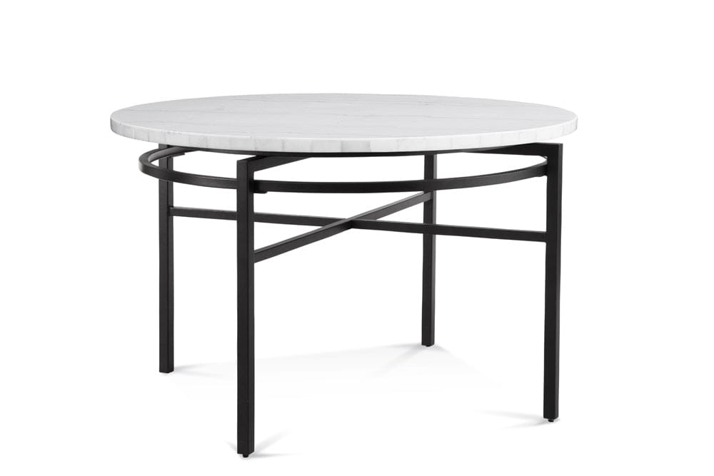 Bassett Mirror - Hadley Dining Table in White Marble/Black Metal - 9810-700-983 view 1