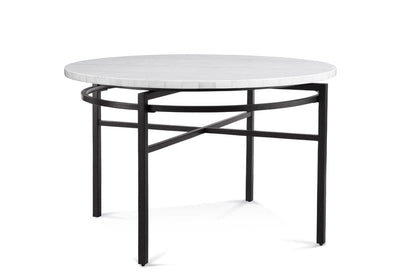 Bassett Mirror - Hadley Dining Table in White Marble/Black Metal - 9810-700-983 view 1