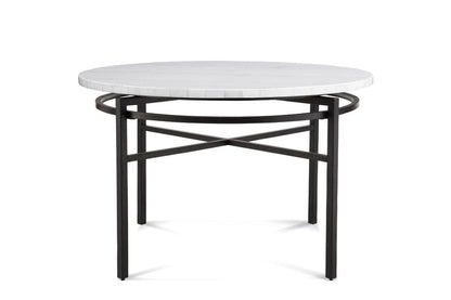 Bassett Mirror - Hadley Dining Table in White Marble/Black Metal - 9810-700-983 view 2