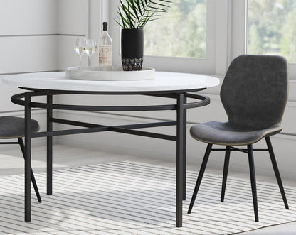 Bassett Mirror - Hadley Dining Table in White Marble/Black Metal - 9810-700-983 view 4