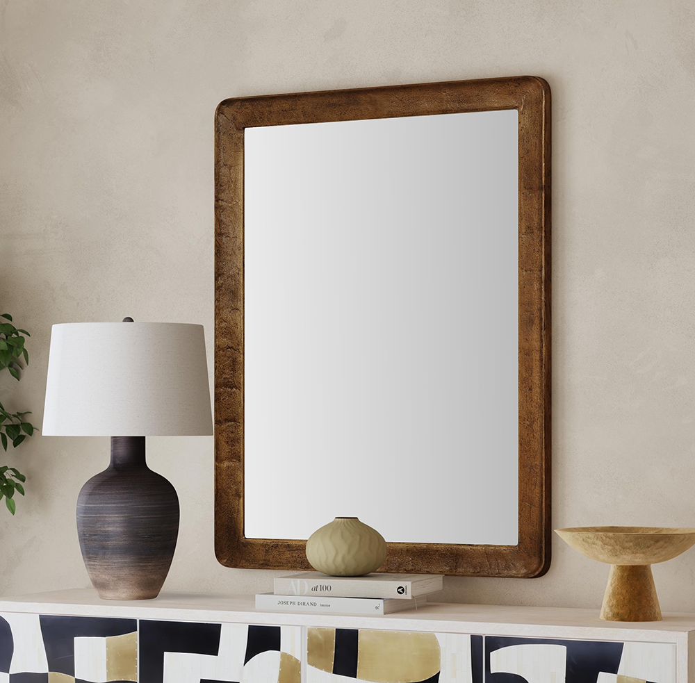 Bassett Mirror - Hallie 48" Brown Rectangular Wall Mirror - M5300 view 6