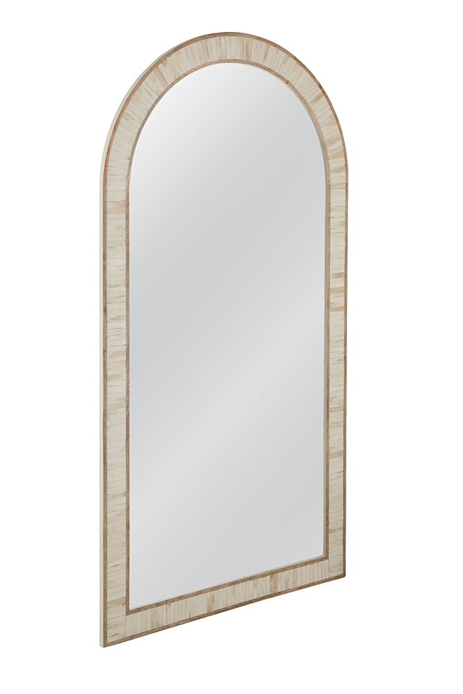 Bassett Mirror - Halsey 70" Cream Arched Floor Mirror - M5065 view 2