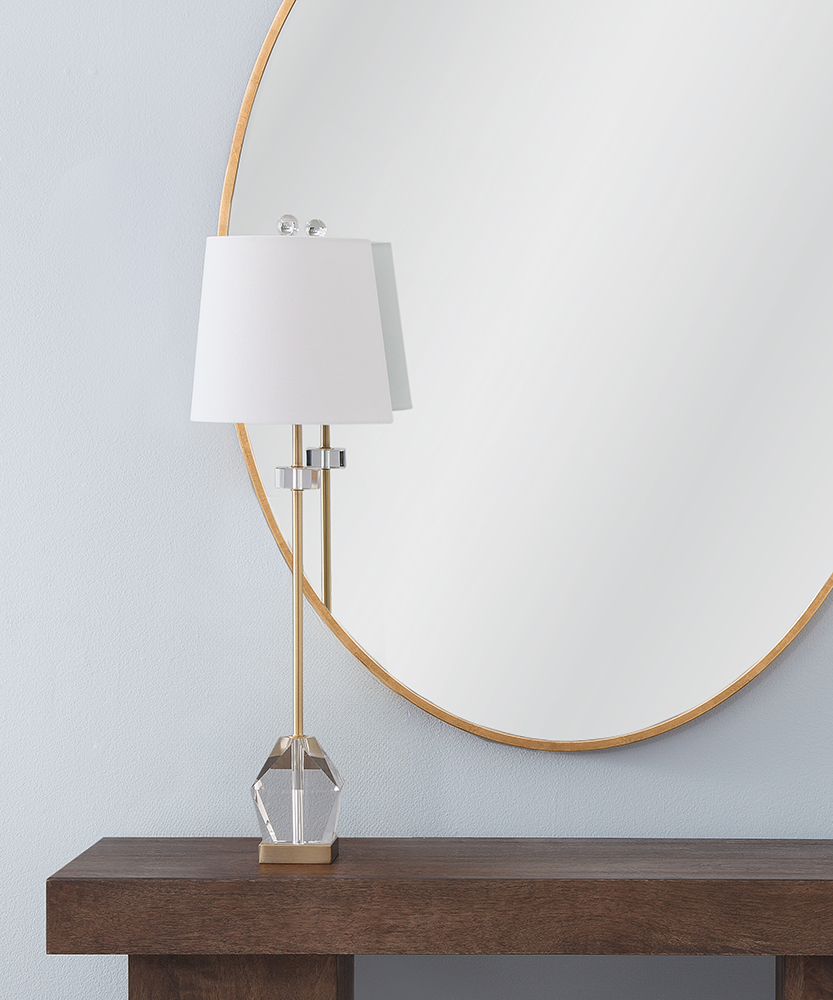 Bassett Mirror - Hampton 32" Gold Crystal Table Lamp - L4530T view 4