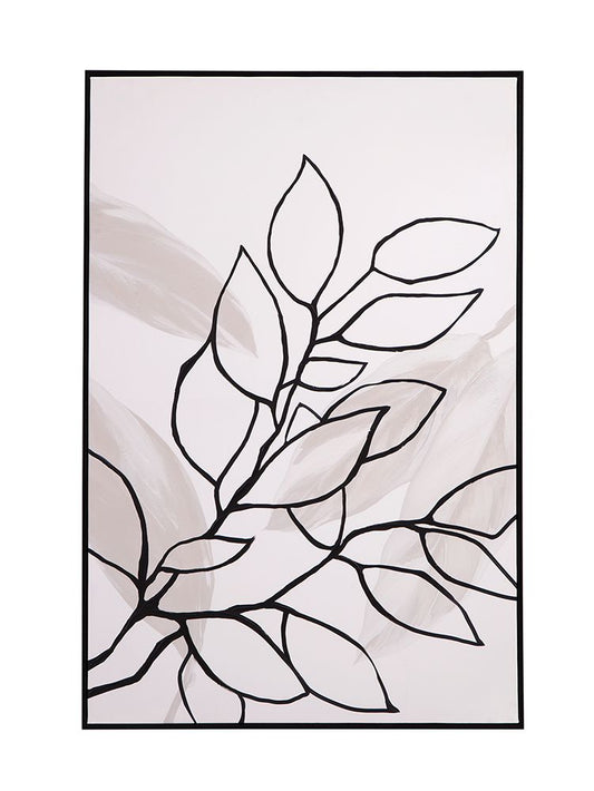 Bassett Mirror - Harmony II Black Botanical Framed Canvas - 7300-990 view 1