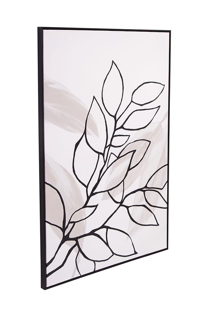 Bassett Mirror - Harmony II Black Botanical Framed Canvas - 7300-990 view 2
