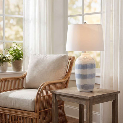 Bassett Mirror - Harper 28" Cream Ceramic Table Lamp - L4546T view 5