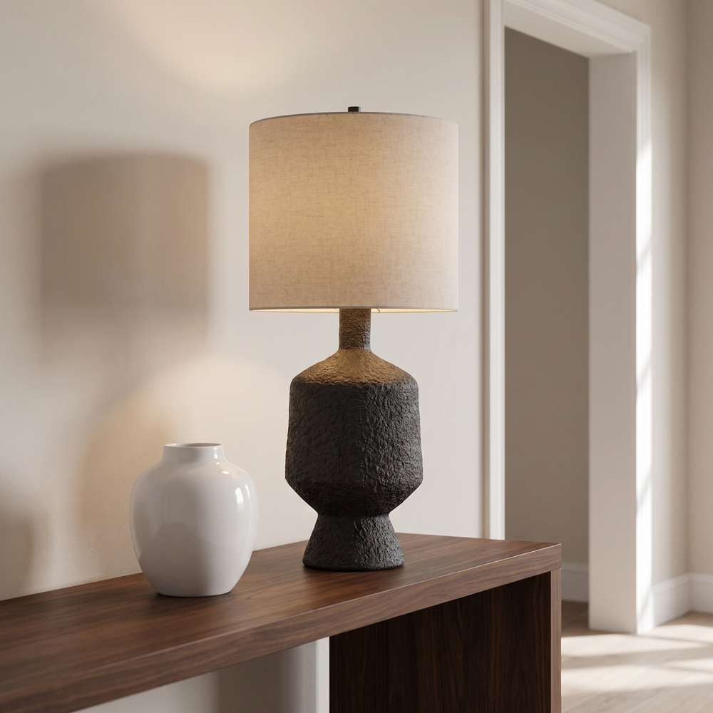 Bassett Mirror - Hartley 34" Black Resin Table Lamp - L4517T view 4