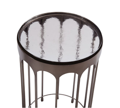 Bassett Mirror - Hartley Cast Glass Accent Table - 6066-LR-223 view 3