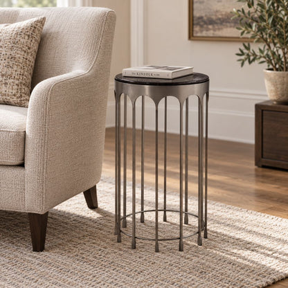 Bassett Mirror - Hartley Cast Glass Accent Table - 6066-LR-223 view 4