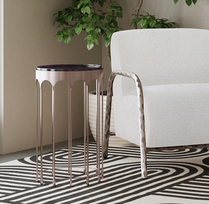 Bassett Mirror - Hartley Cast Glass Accent Table - 6066-LR-223 view 5