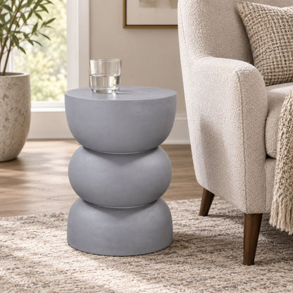 Bassett Mirror - Haven Gray Plaster Accent Table - 5593-LR-223 view 3